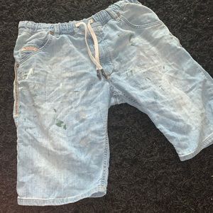 paint slatter denim shorts🙌🏾